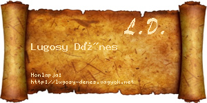 Lugosy Dénes névjegykártya